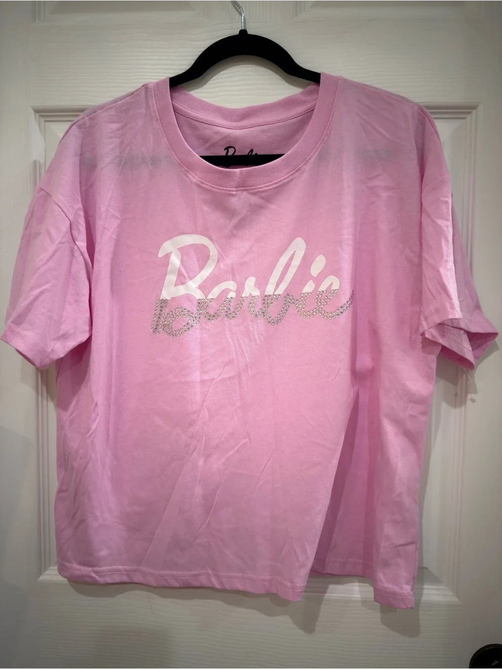 Barbie Light Pink Tee with Rhinestone Details